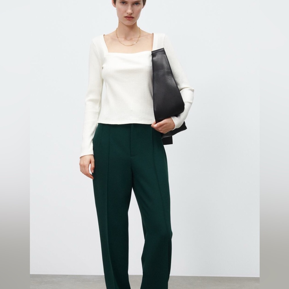 Zara square neck shirt